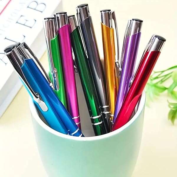 Metal Barrel Ball Point Pens with Blalck Ink 5 Pack Combo Metal Pen