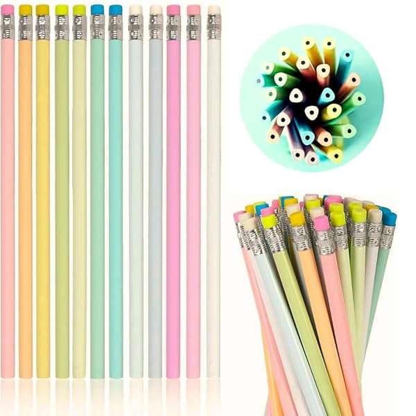 Macaron Pencils with Erasers and Triangular Grip (100)