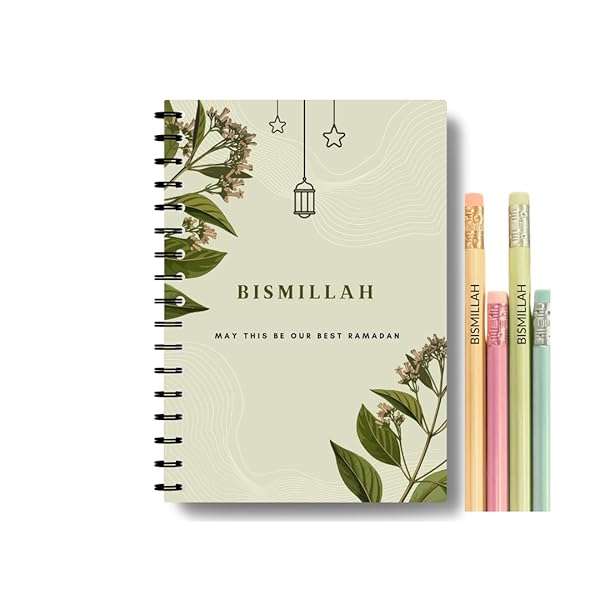 Ramadan Journal Planner with Islam Quran Quotes and Duas Habit Tracker
