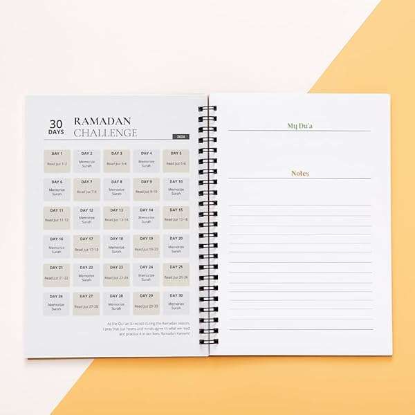Ramadan Journal Planner with Islam Quran Quotes and Duas Habit Tracker