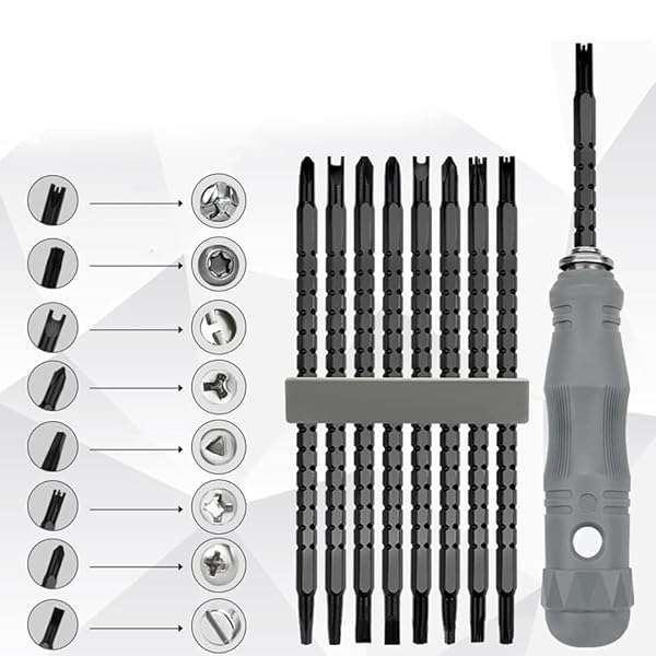 Multifunction Screwdriver Set with Torx Key for Household Repair Magnetic Drill Bits 17 in 1 Combo