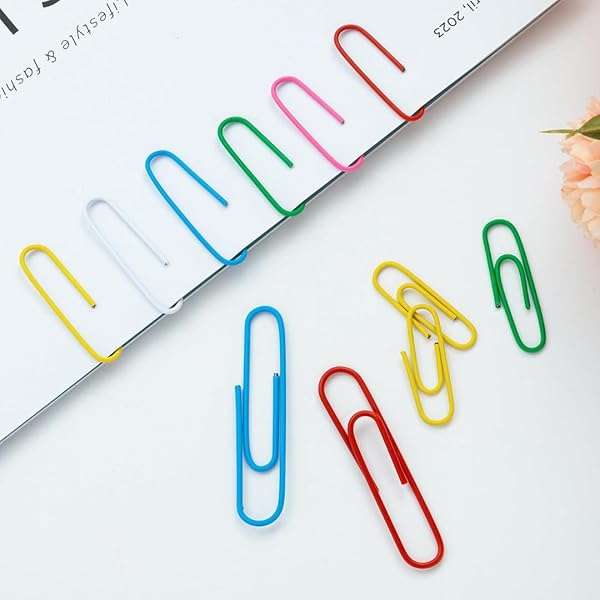 Paper Clips 270 Pack Medium Size Colored PaperClips Assorted Colors for Office School and Paperwork