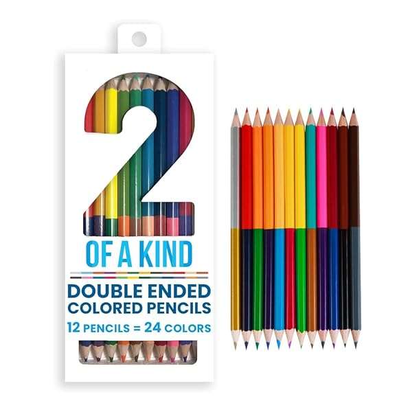Dual Tip Pencils Colored Pencils and Double Ended Pencils12 Pack with 24 Color Pencils for Drawin...
