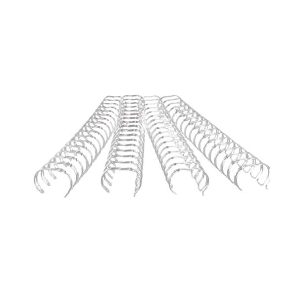 Wire Binding Elements and Comb Ring Spines with 2:1 Pitch and 16mm 25 Pack Combo (White)