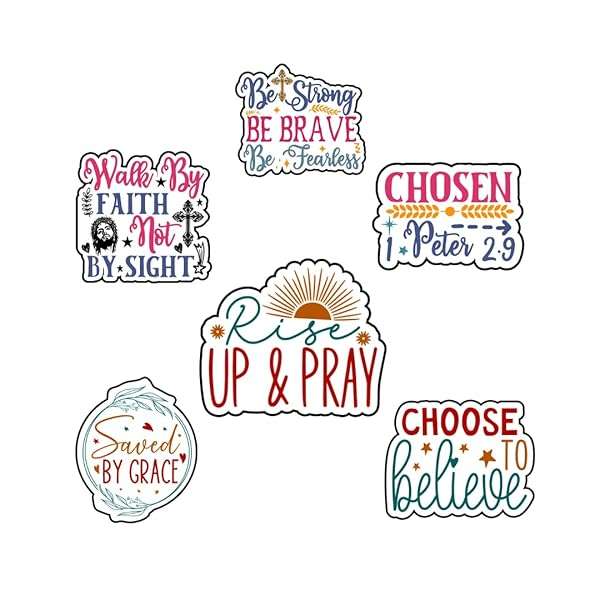 Faith Stickers and Bible Verse Decals for Journaling and Crafts 200 pack