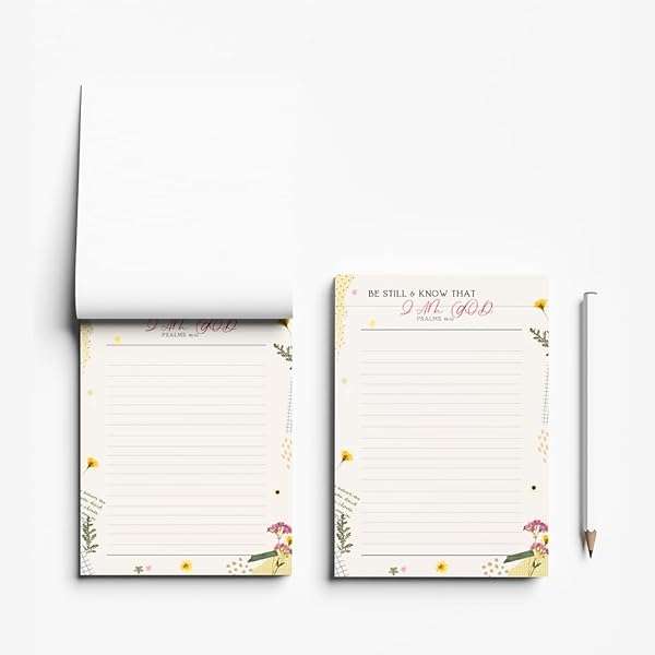 Bible Notepads and Writing Pad with Verses and Faith Quotes 2 Pack