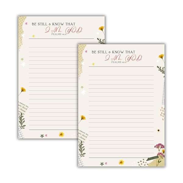 Bible Notepads and Writing Pad with Verses and Faith Quotes 2 Pack