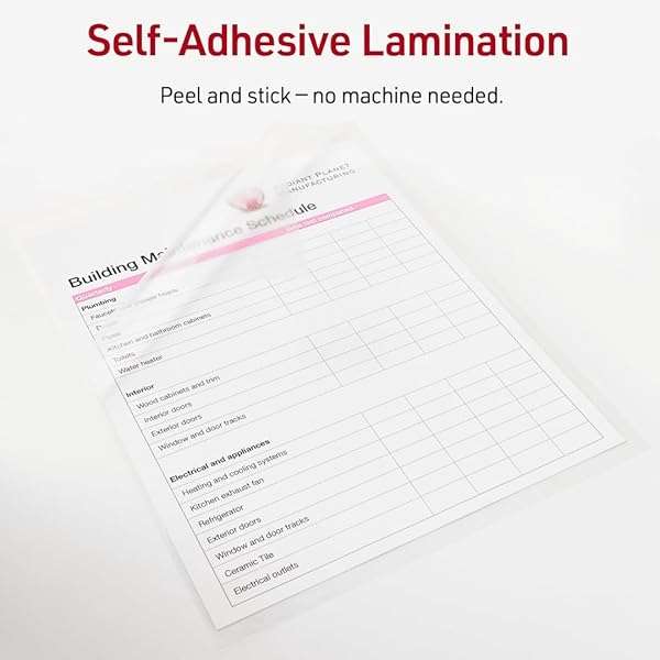 Self Laminating Sheets Self Adhesive Cold Laminate Pouches 10 Pack