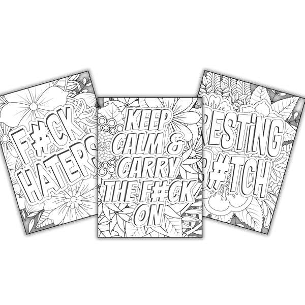 Adult Swear Words Coloring Book for Stress Relief [Ring-bound] Valenna