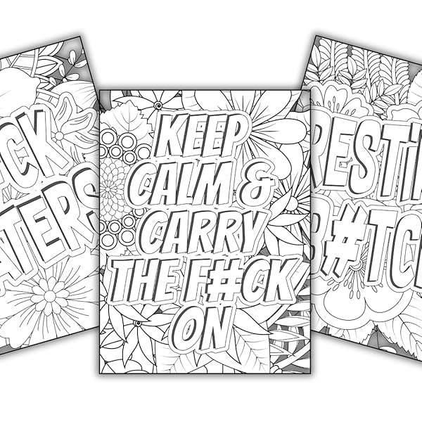 Adult Swear Words Coloring Book for Stress Relief [Ring-bound] Valenna
