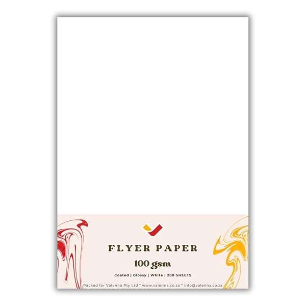 Glossy Flyer Paper Blank Pamphlet Paper and Thin Inkjet Paper (A4)