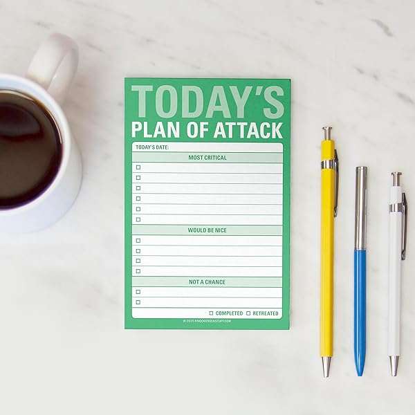 Knock Knock Today`s Plan of Attack Great Big Stickies [Mass Market Paperback] Knock Knock