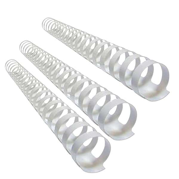 38mm, Plastic Binding Elements and Binding Combs, 50 Pack (White)