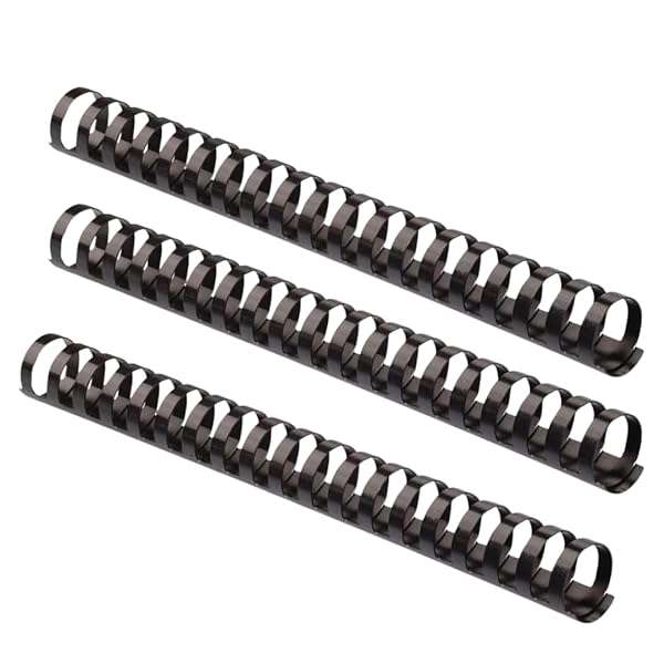22mm, Plastic Binding Elements and Binding Combs, 50 Pack (Black)