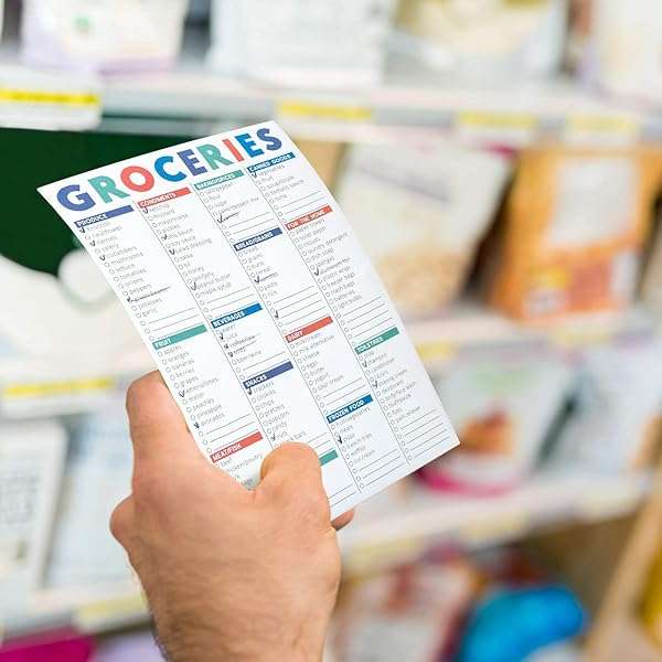 Sweetzer & Orange FastCheck Grocery List Magnet Pad for Fridge. 6x9 Magnetic Notepad with Prin...