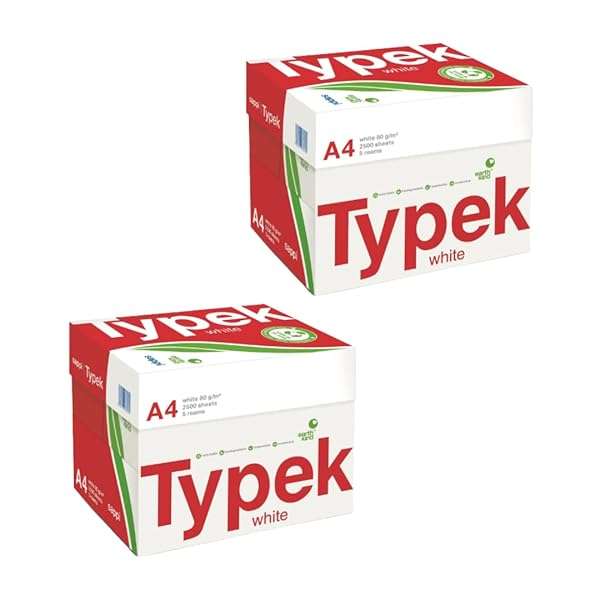Typek A4 White Copy Paper 2 Box Combo  10 Reams (5000 Sheets)