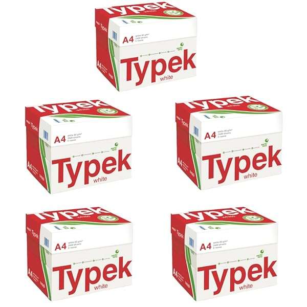 Typek A4 White Copy Paper 5 Box Combo 25 Reams (12500 Sheets)