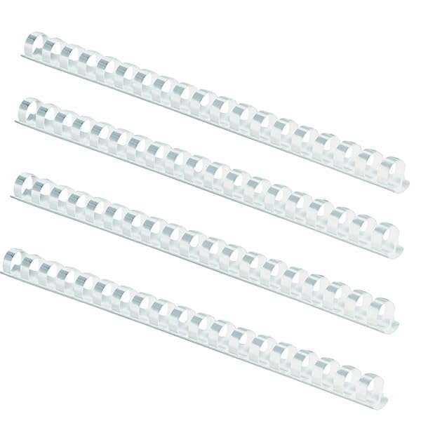 11mm, Plastic Binding Elements and Binding Combs, 100 Pack (White)