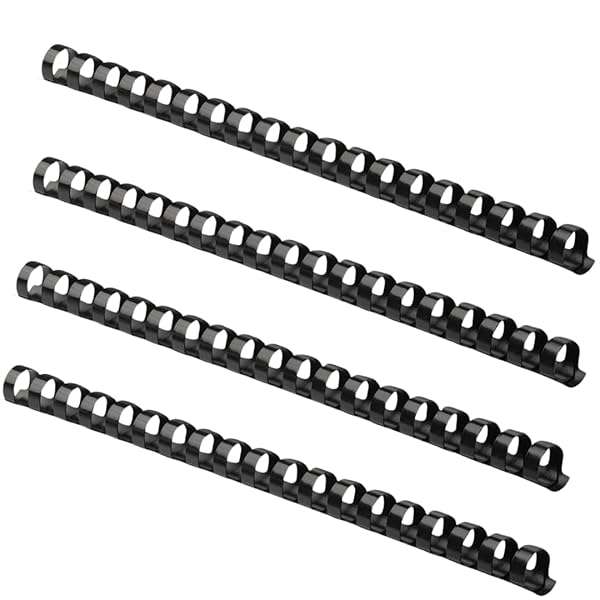 11mm, Plastic Binding Elements and Binding Combs, 100 Pack (Black)