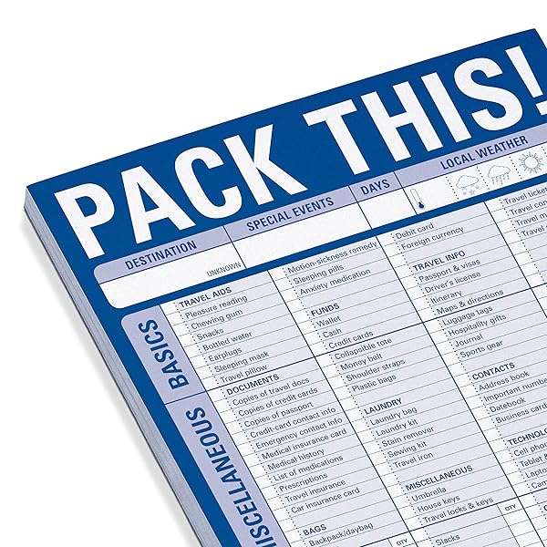 Pack This! Pad (Blue) [Office Product] Knock Knock