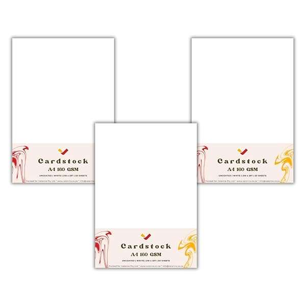 Project Board 160 GSM UnCoated Cardstock, 3 Pack Combo