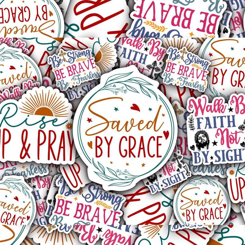 Faith Stickers and Bible Verse Decals for Journaling and Crafts 200 pack