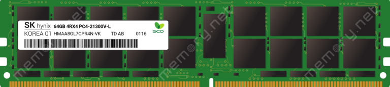 Set of 4 x SK Hynix 64GB DDR4 - 2666V HMAA8GL7CPR4N-VK  Server Ram