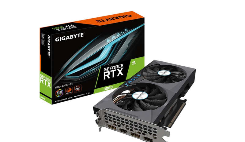 Gigabyte GeForce RTX 3060 EAGLE OC 12GB GDDR6 (LHR - Light Hash Rate)