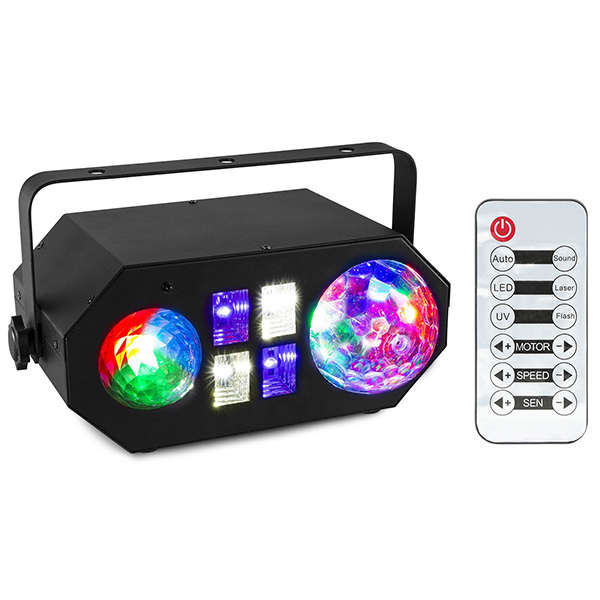 Beamz Ledwave Led Jellyball, Water Wave And Uv Effect Rgbwuv