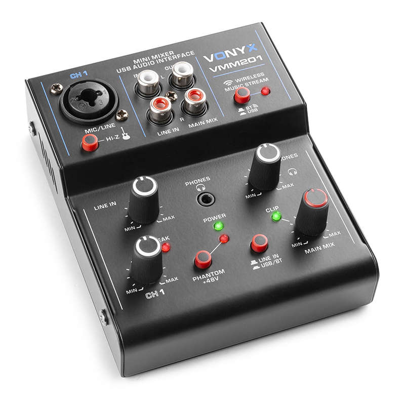 Vonyx - Vmm201 2Ch Music Mixer Bt/Usb Interface