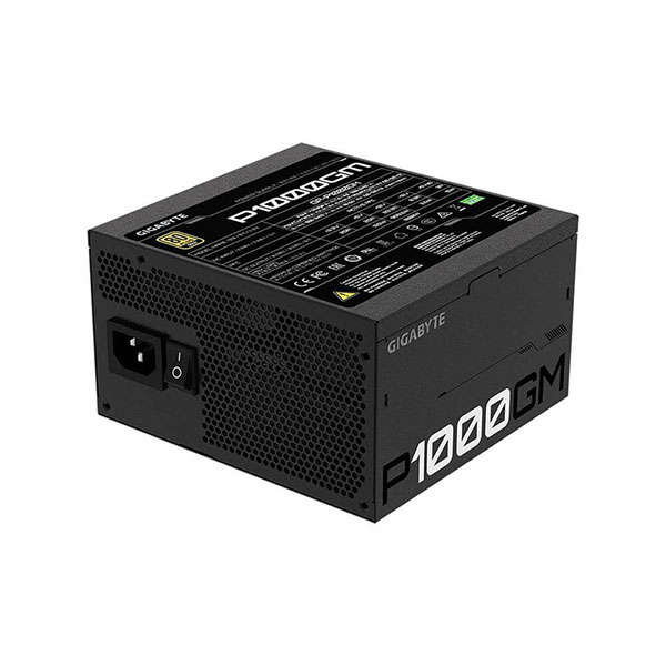 Gigabyte GP P1000GM1000W 80 Plus Gold Fully Modular Black Desktop Power Supply Preowned