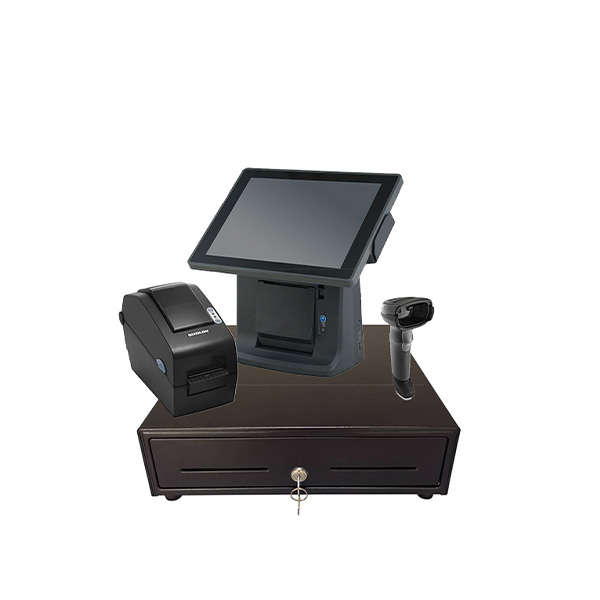 ANYPOS100 All-In-One 4gb 256gb 15" POS Touch Terminal Preowned with Printer, Scanner & amp  Cash ...