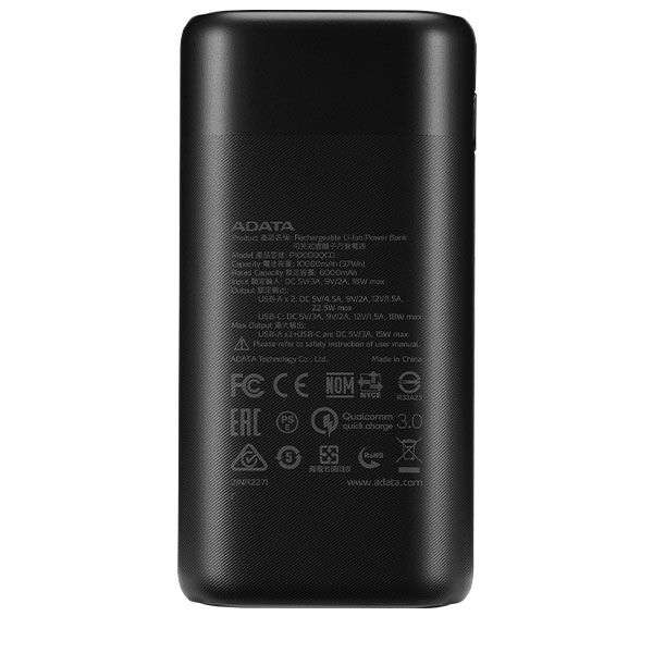 Adata AP10000QCD-DGT-CBK  10000mAh Black Power Bank