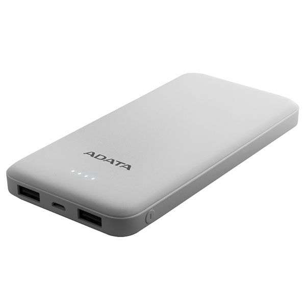 Adata T10000 AT10000-USBA-CWH 10000mAh Power Bank White