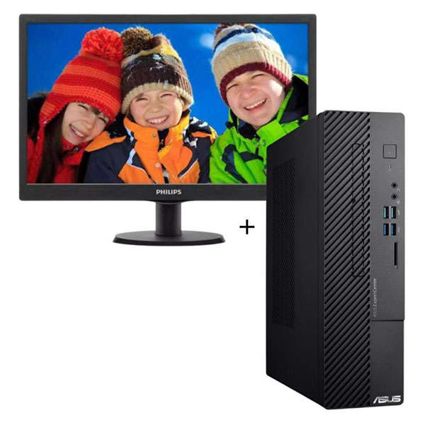 Asus ExpertCenter D5 Celeron® G5905 4GB Ram 1TB HDD SFF Desktop+ Philips 19.5 Inch LCD Monitor 1...