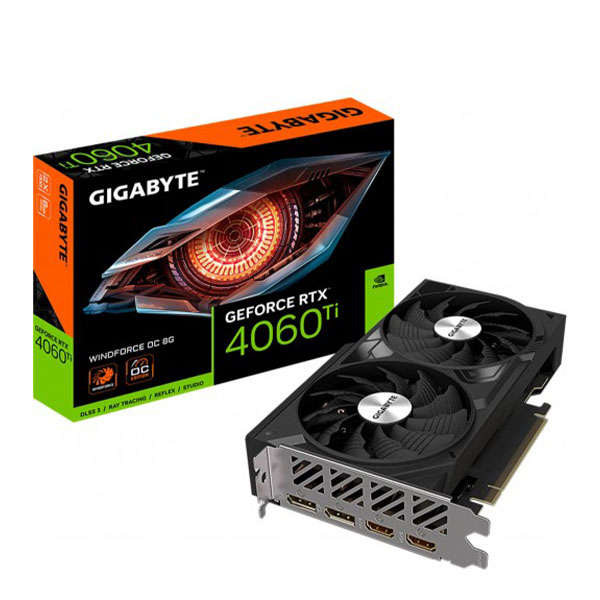 Gigabyte GeForce RTX 4060 Ti WINDFORCE OC 8GB GDDR6 128-Bit PCIe 4.0 Desktop Graphics Card