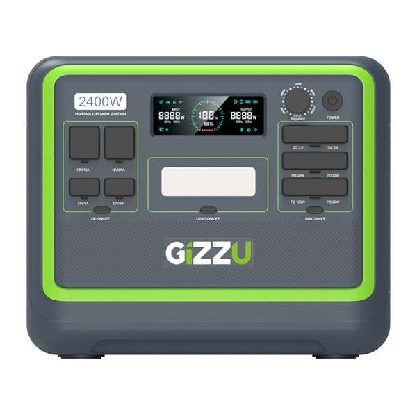 Gizzu Hero Pro 2048Wh/2400w UPS Fast Charge LIFEPO4 Portable Power Station