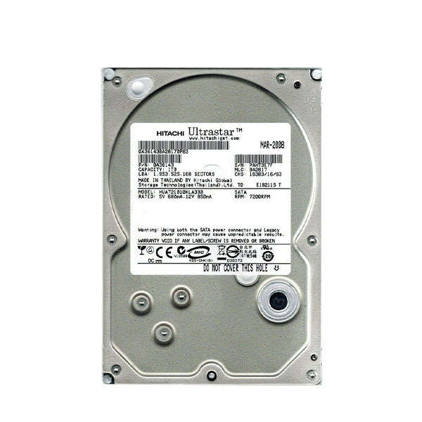 Hitachi Ultrastar HUA721010KLA330 1TB SATA 7200RPM 3.5" Internal Hard Drive Preowned