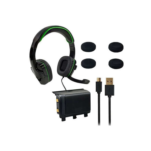 Sparkfox Xbox-One Headset High-Capacity Battery 3m Braided Cable Thumb Grip Core Gamer Combo