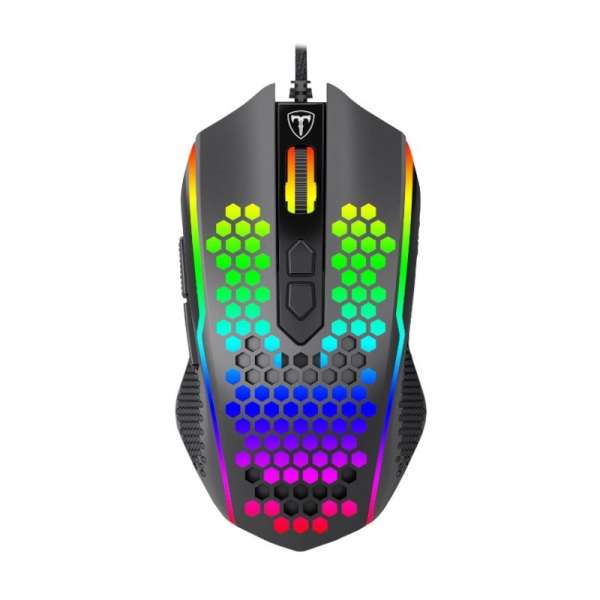 T-Dagger Honeycomb 8000DPI RGB Gaming Mouse Black