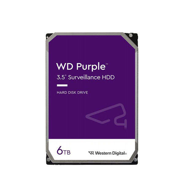 Western Digital WD64PURZ WD Purple Surveillance 3.5" 6TB 5400RPM SATA CMR 256MB Cache NVR Interna...