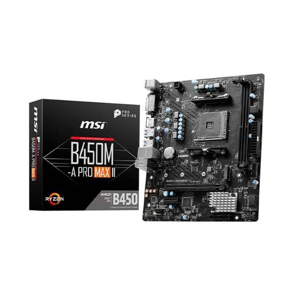 MSI B450M-APRO MAX II AMD AM4 MATX Gaming Motherboard