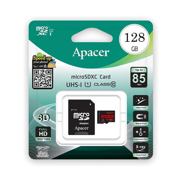 Apacer 128GB AP128GMCSX10 Micro SD Card With adapter