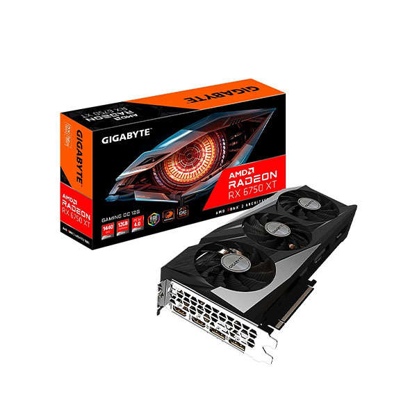 Gigabyte Radeon RX 6750 XT Gaming OC 12GD GV-R675XTGAMING OC-12GD 12GB GDDR6 192-bit PCIe 4.0 Des...