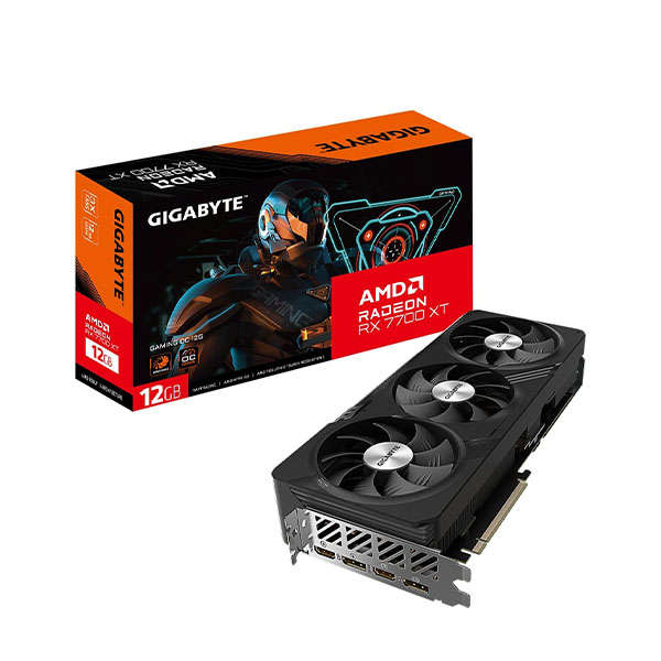 Gigabyte Radeon RX 7700 XT GAMING OC GV-R77XTGAMING-OC-12GD 12GB GDDR6 192-Bit PCIe 4.0 Desktop G...