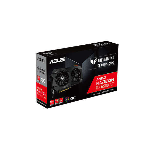 ASUS Radeon RX 6500 XT TUF Gaming OC Edition TUF-RX6500XT-O4G-GAMING 4GB GDDR6 64-bit PCI-E 4.0 D...
