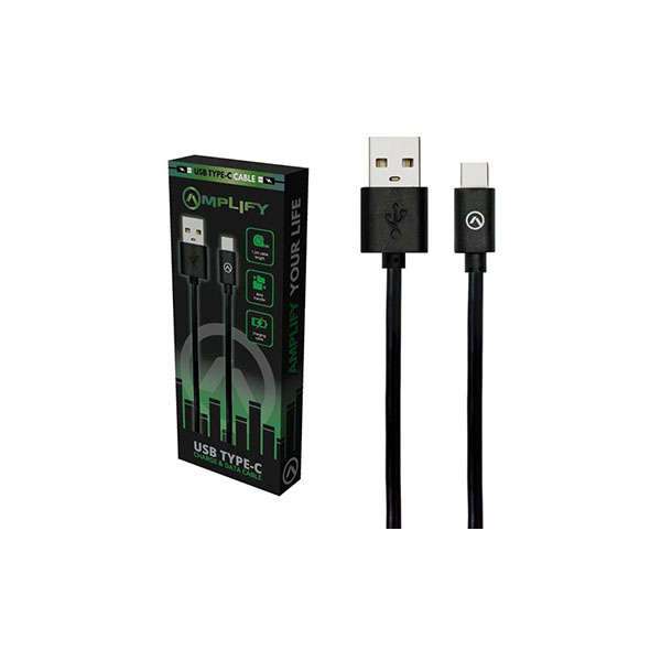 Amplify AM-20001-BK USB to Type-C Charging Cable