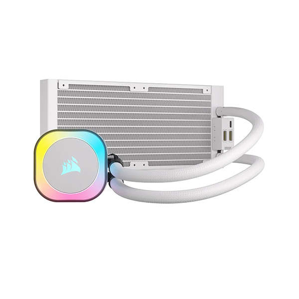 CORSAIR iCUE H100i ELITE CAPELLIX RGB 240mm Liquid CPU Cooler White
