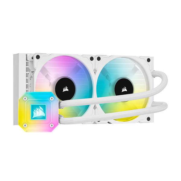CORSAIR iCUE H100i ELITE CAPELLIX RGB 240mm Liquid CPU Cooler White