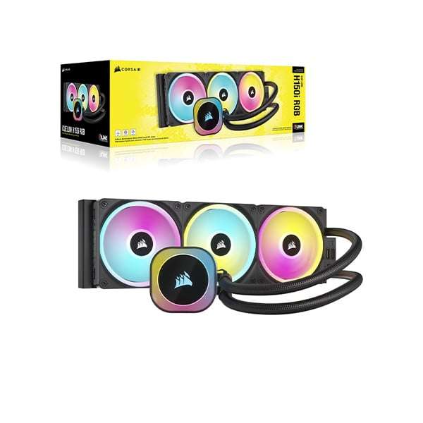 Corsair CW-9061003-WW iCUE Link H150i RGB AIO 360mm Black Liquid CPU Cooler